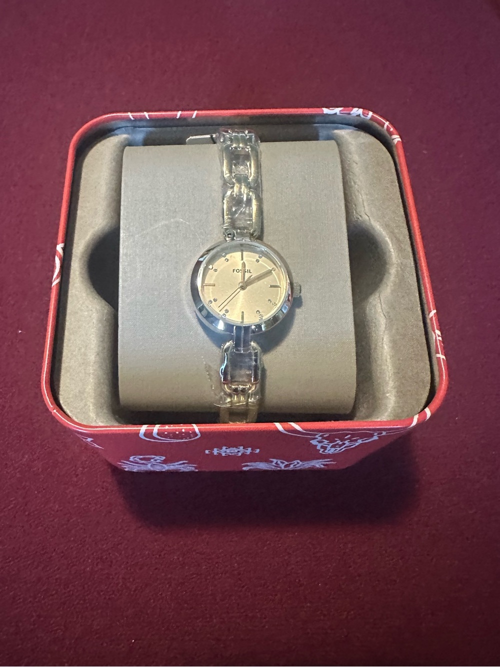 FOSSIL Silver / Gold Tone Linked Bracelet Watch